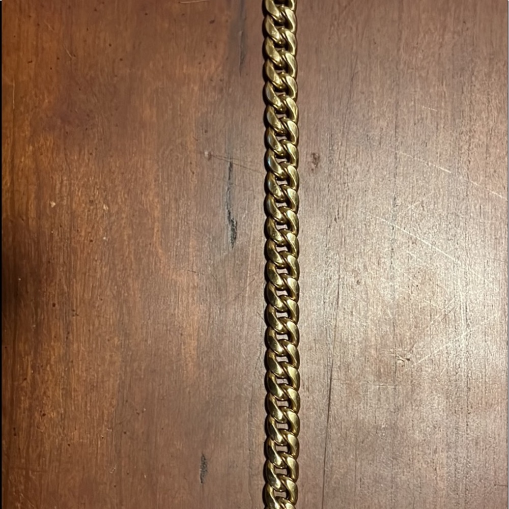 14k Cuban link bracelet and gold diamond ring 10k